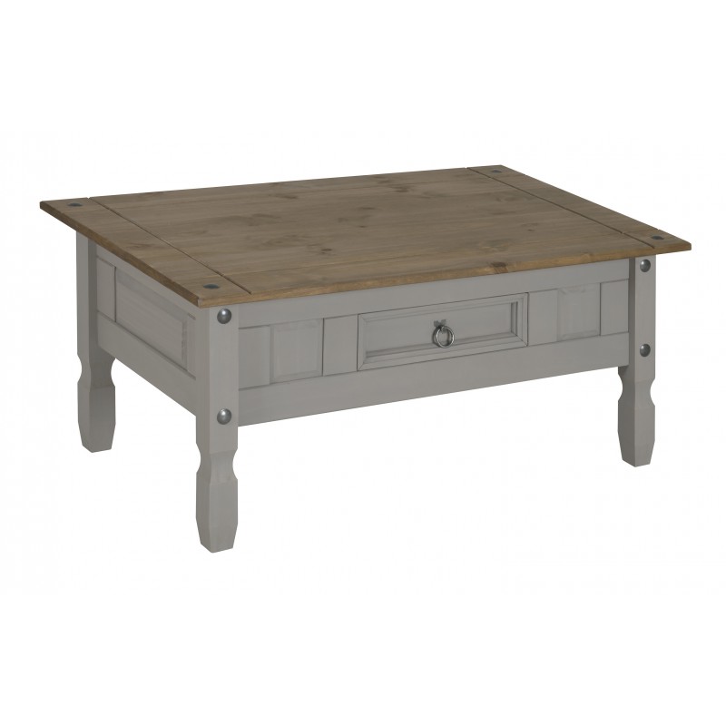 Corona Grey Mexican Pine Wax Coffee Table Mercers Furniture
